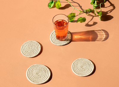 Collaboration with Women's Collective Box | Handcrafted Sabai Grass Coasters