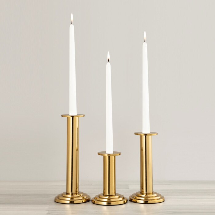 Bar Candle Holder (Set of 3), Gold