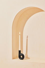 "D" Style  Nordic Concrete Candle Holder - Black