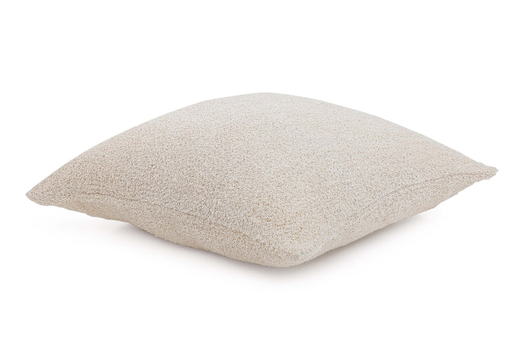 Boucle fur Pillow, Beige -20x20 Inches