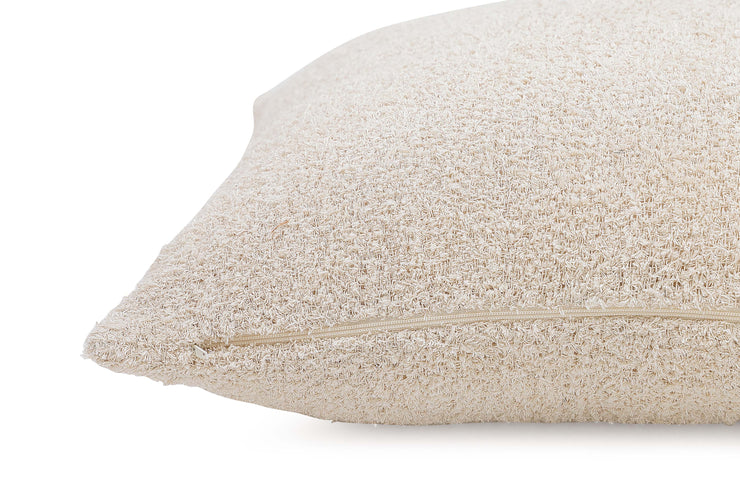 Boucle fur Pillow, Beige -20x20 Inches