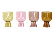 Colored Handblown Drinkware Glass, Amber- 4.5X3.1 Inch