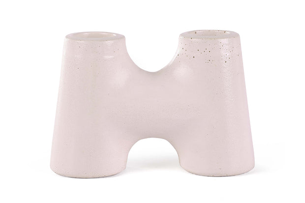 "H" Style  Nordic Concrete Candle Holder - Pink