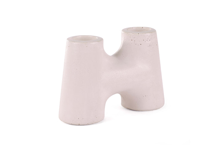 "H" Style  Nordic Concrete Candle Holder - Pink