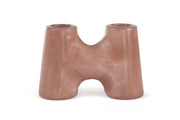 "H" Style  Nordic Concrete Candle Holder - Brown