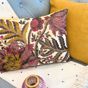 Embellished Reversible Velvet Cushion Cover - 14 x 20 Inches