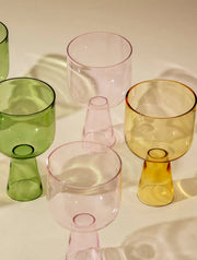 Aria Green Yellow Dessert Bowls - 3 x 5.75 Inches, 9.45 oz