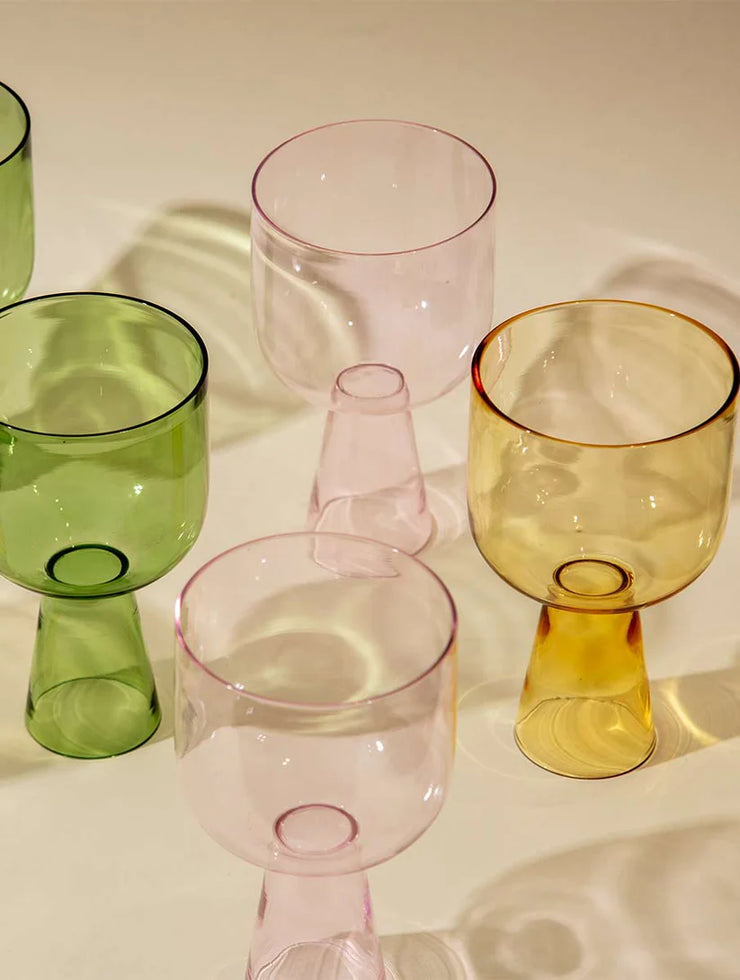 Aria Green Yellow Dessert Bowls - 3 x 5.75 Inches, 9.45 oz