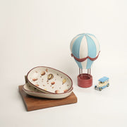 Off White Oval Cocktail Tray - 8 Inches