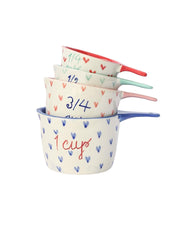 Little Hearts Measuring Ceramic Cup - Set of 4