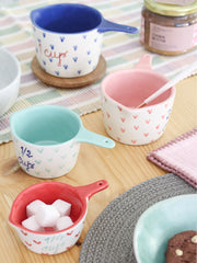 Little Hearts Measuring Ceramic Cup - Set of 4