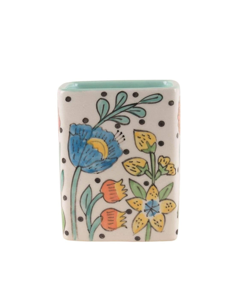 Handpainted Cutlery Holder, Multi-  3.80 x 4.5 Inches