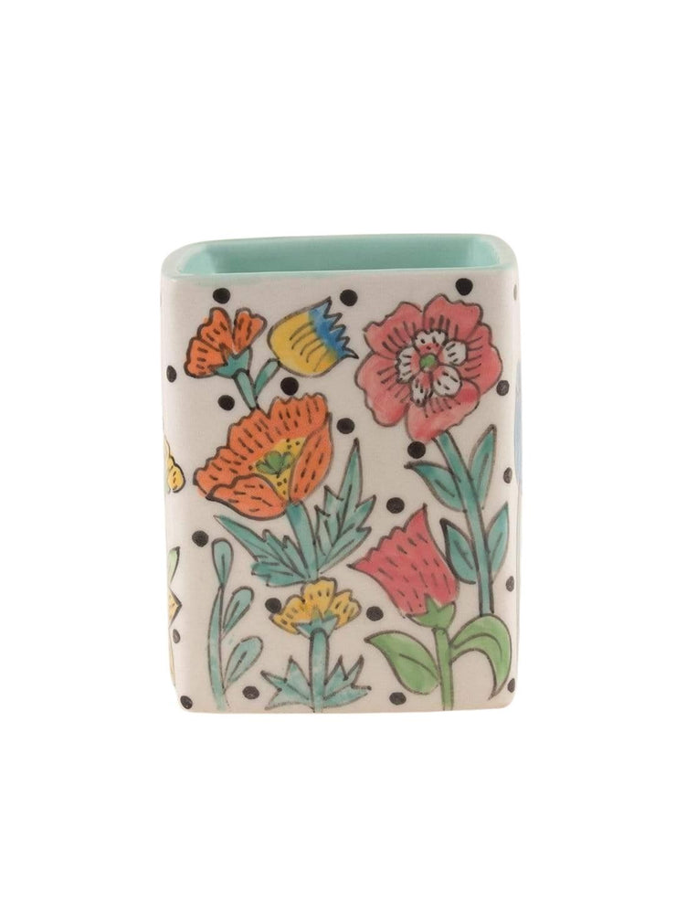 Handpainted Cutlery Holder, Multi-  3.80 x 4.5 Inches