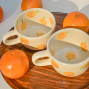Artisan Ceramic Mug - Orange, 3 Inches