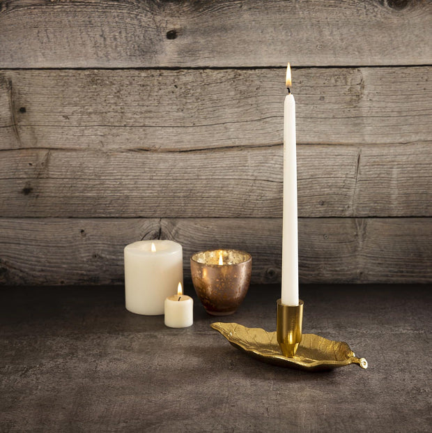 Ash Candle Holder,  9 X 3.5 X 2.75 inches-Gold