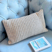 Braided Oblong Cushion Cover - 12 x 20 Inches
