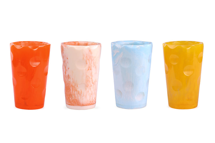 Drinking Resin Glass, Orange 2.5 x 4.5 Inches