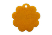 Scallop Resin Cheese Charcuterie Board, Mustard - 9 Inches