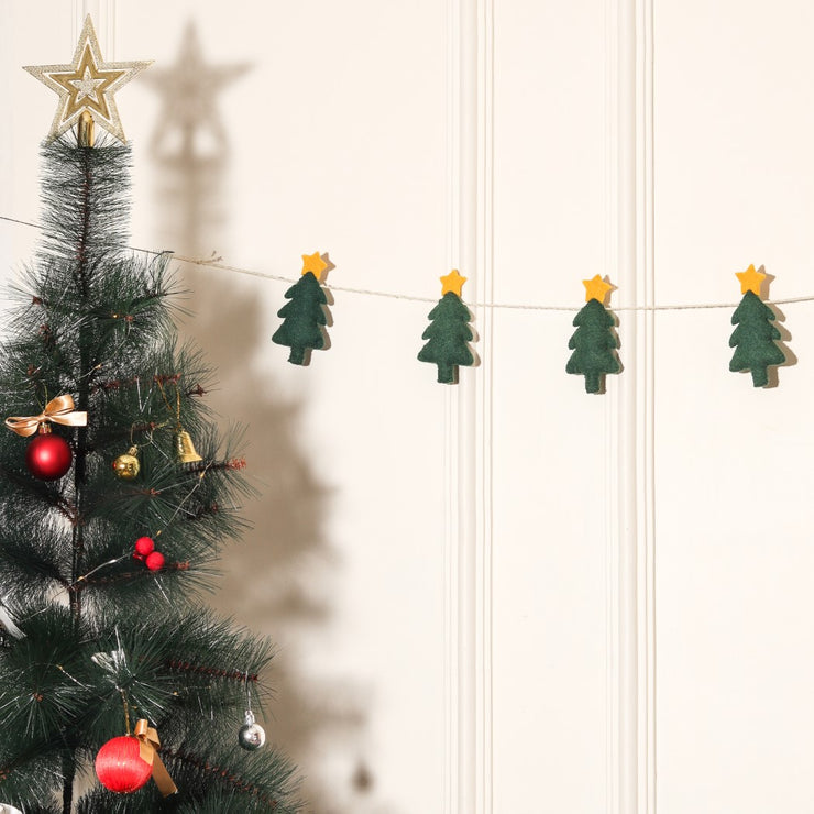 Xmas Trees Felt Garland - 54 Inches