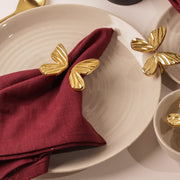 Golden Butterfly Napkin Ring, Dia 1.5 Inch (Set of 4)