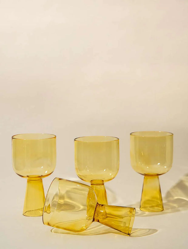 Aria Green Yellow Dessert Bowls - 3 x 5.75 Inches, 9.45 oz