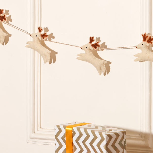 Reindeers Felt Garland - 54 inches