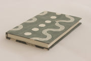 Handcrafted  Diary Journal Notbook, Grey and White