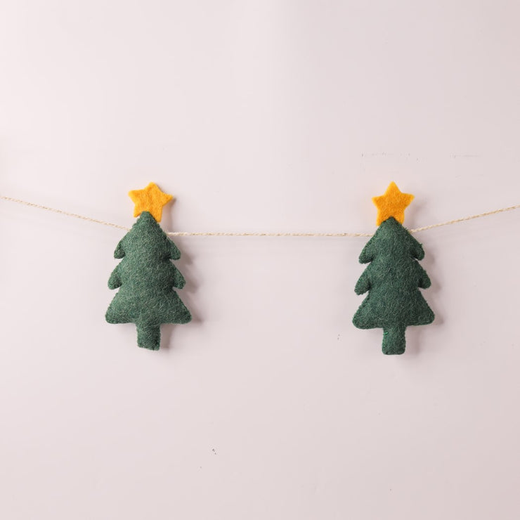 Xmas Trees Felt Garland - 54 Inches