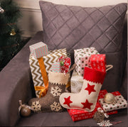 Felt Christmas Stockings Set – Stars & Snowflakes , 10 Inches
