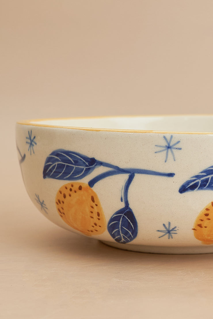 Italian Lemon Bowl, - 2.5x7 Inches