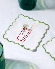 Handmade Tipsy Thread Coasters- (Set of 4),  5.1 Inches