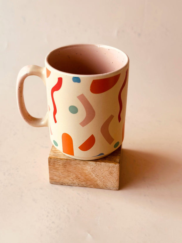 Confetti Ceramic Stoneware Mug 3.2  x 4 Inches