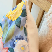 Cannes Blue Floral Cushion Cover - 18 x 18 Inches