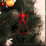 Christmas Hanging Felt Ornaments (Bethlehem Sheep + Angel + 2 Mittens)