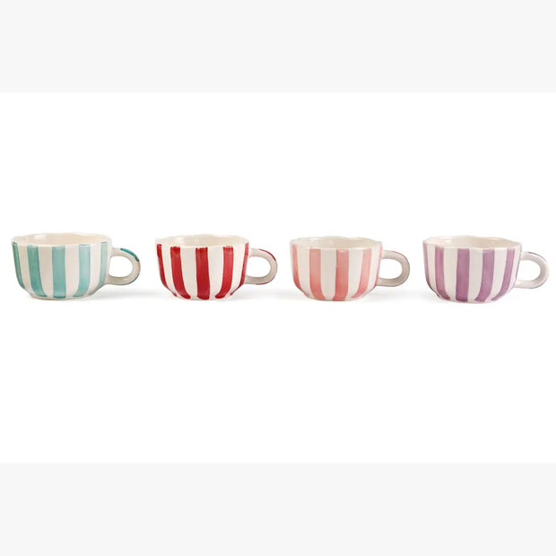 Ceramic Pink Cappuccino Cup, 2.9 x 3.9 Inches