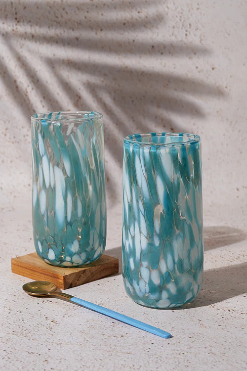 Vintage Highball glasses - Aqua , 300ml