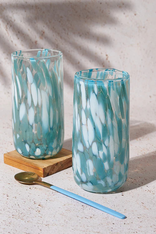 Vintage Highball glasses - Aqua , 300ml