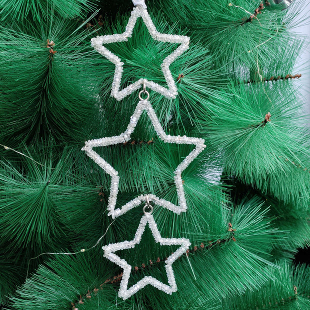 Christmas star  Hanging Ornaments, White