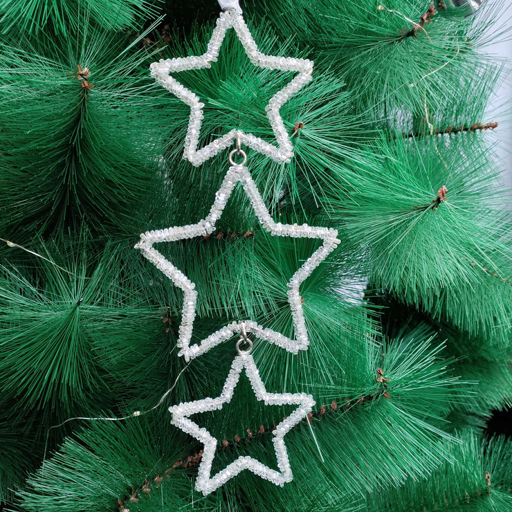 Christmas star  Hanging Ornaments, White