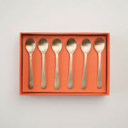 Peony Pure Brass Dessert Spoons - Set of 6