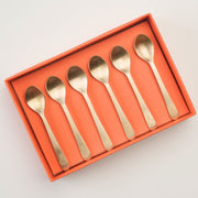 Balloon Pure Brass Dessert Spoons - Set of 6
