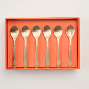 Balloon Pure Brass Dessert Spoons - Set of 6