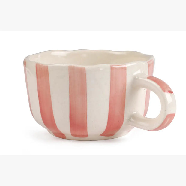 Ceramic Pink Cappuccino Cup, 2.9 x 3.9 Inches