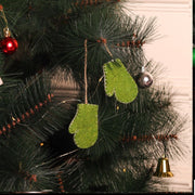 Christmas Hanging Felt Ornaments (Bethlehem Sheep + Angel + 2 Mittens)