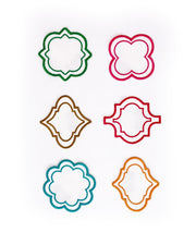 Handmade Moroccan Coasters - Set of 6, 4 inches