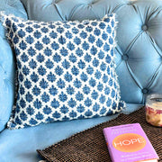 Indigo Mirage Cushion Cover - 16 x 16 Inches