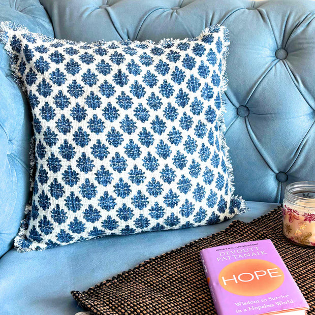 Indigo Mirage Cushion Cover - 16 x 16 Inches