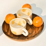 Artisan Ceramic Mug - Orange, 3 Inches