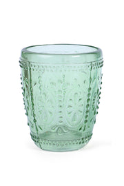 Vintage Crystal Coloured Drinking Glass, Green