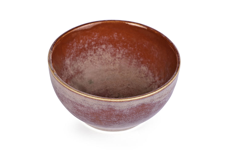 Ceramic Shaded Snack Bowl, Brown 4 x2 Inch
